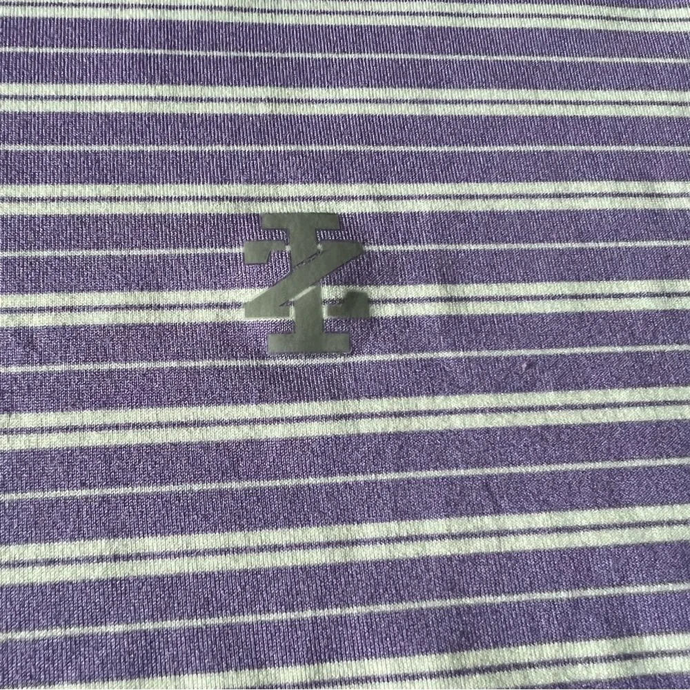 ⛳️Izod Golf Polo Shirt Striped Light Purple & White Men's Size XXL ⛳️ - Picture 3 of 6